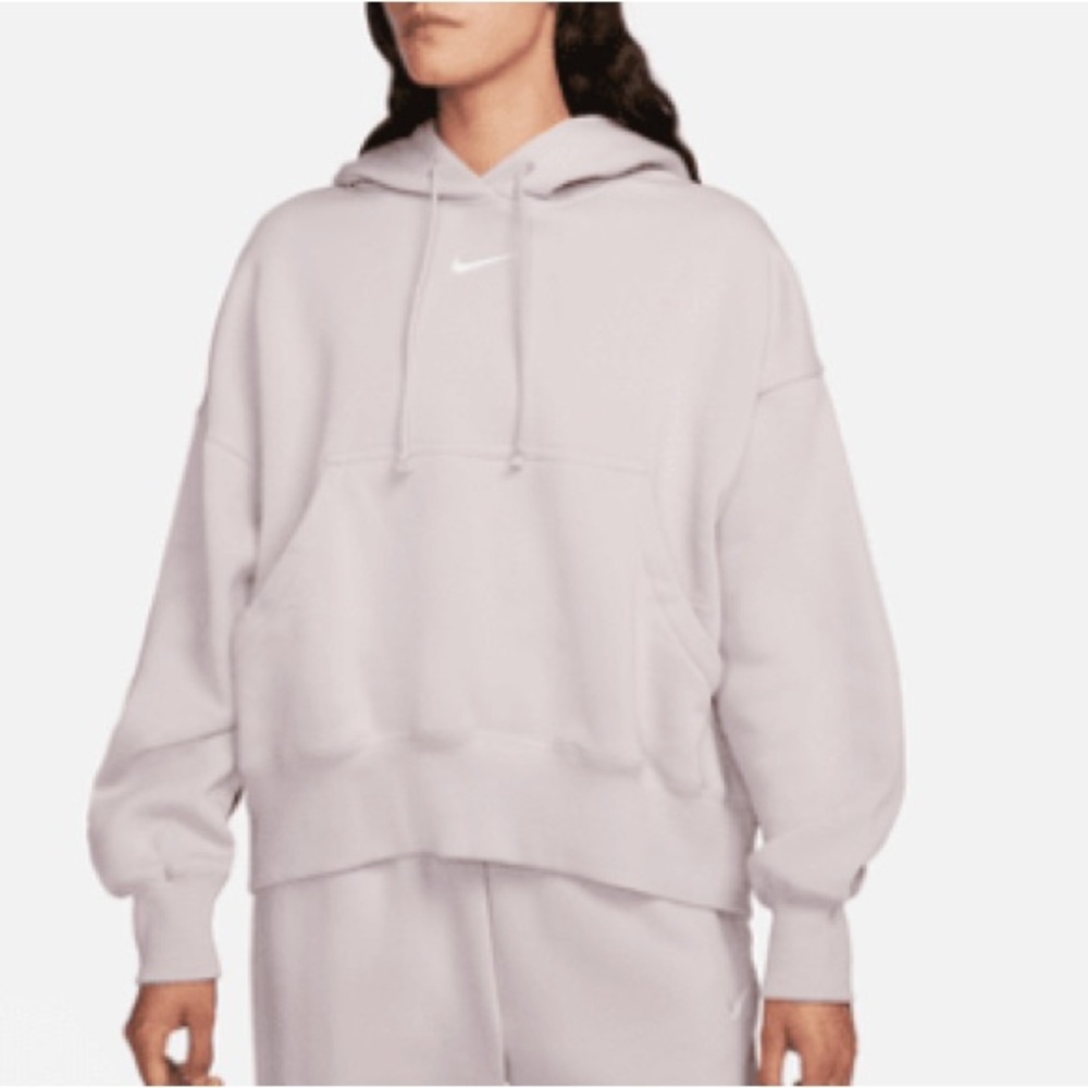 Nike Women's Platinum Violet Phoenix Fleece Hoodie - Picture 3 of 3